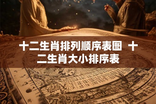 十二生肖排列顺序表图  十二生肖大小排序表