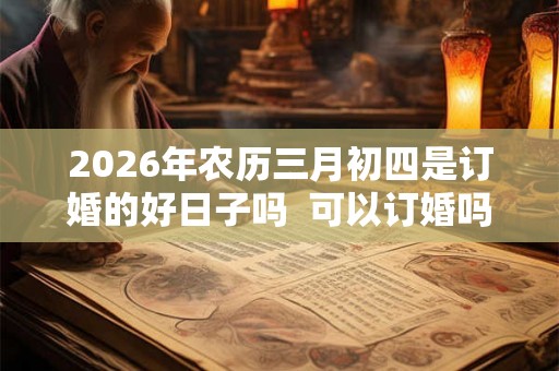 2026年农历三月初四是订婚的好日子吗  可以订婚吗