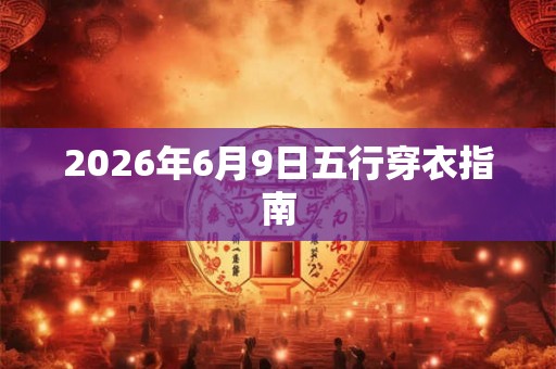 2026年6月9日五行穿衣指南