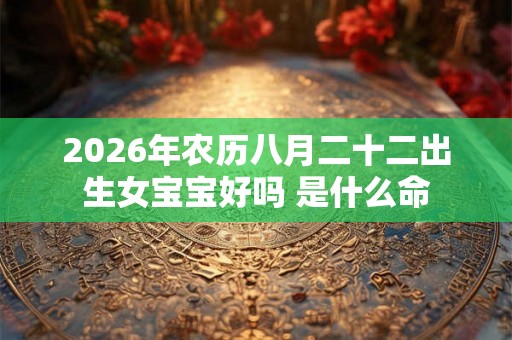 2026年农历八月二十二出生女宝宝好吗 是什么命