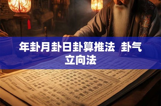 年卦月卦日卦算推法  卦气立向法