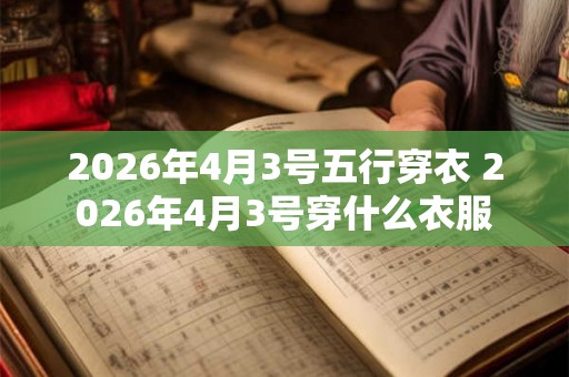 2026年4月3号五行穿衣 2026年4月3号穿什么衣服