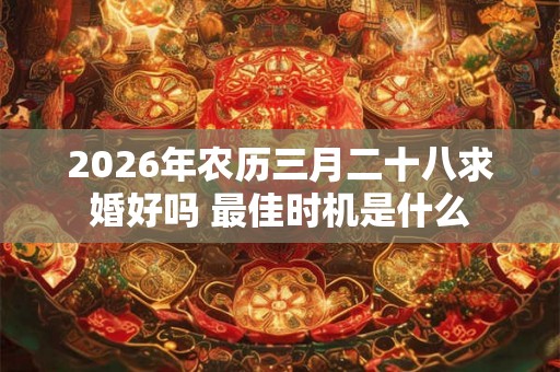 2026年农历三月二十八求婚好吗 最佳时机是什么 2026年农历三月二十八求婚好吗 最佳时机是什么