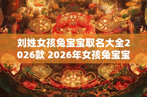 刘姓女孩兔宝宝取名大全2026款 2026年女孩兔宝宝取名攻略