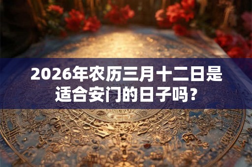 2026年农历三月十二日是适合安门的日子吗？