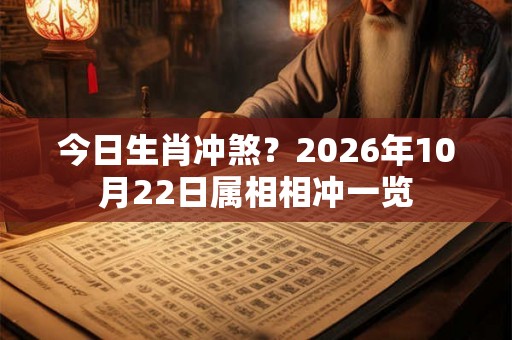 今日生肖冲煞?2026年10月22日属相相冲一览 今日生肖冲煞?2026年10月22日属相相冲一览