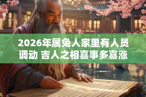 2026年属兔人家里有人员调动 吉人之相喜事多喜涨薪水