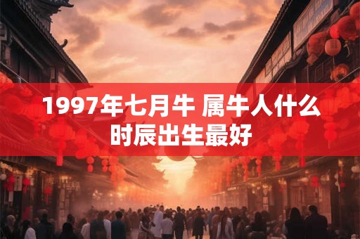 1997年七月牛 属牛人什么时辰出生最好