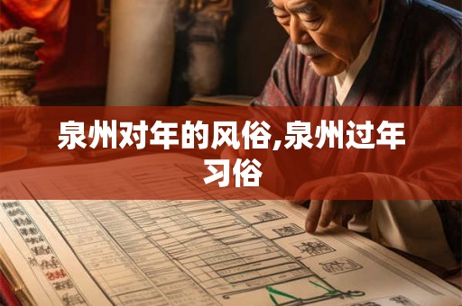 泉州对年的风俗,泉州过年习俗
