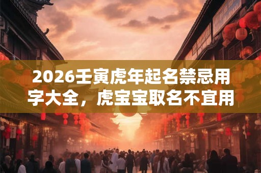 2026壬寅虎年起名禁忌用字大全，虎宝宝取名不宜用什么字？