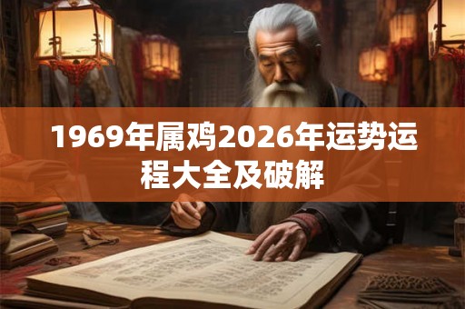 1969年属鸡2026年运势运程大全及破解