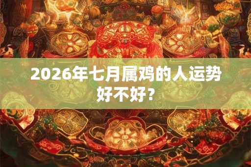 2026年七月属鸡的人运势好不好？