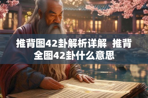 推背图42卦解析详解  推背全图42卦什么意思