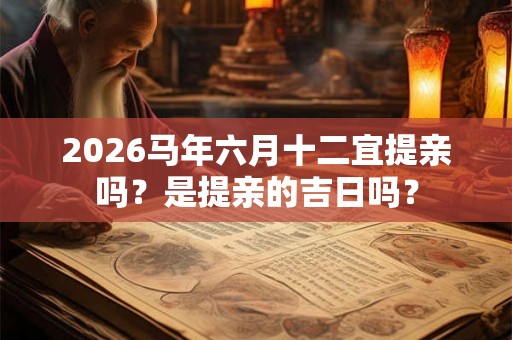 2026马年六月十二宜提亲吗？是提亲的吉日吗？