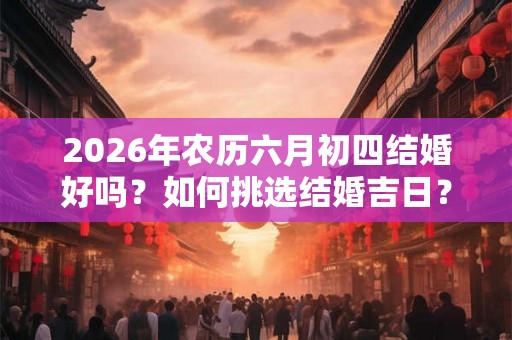 2026年农历六月初四结婚好吗？如何挑选结婚吉日？