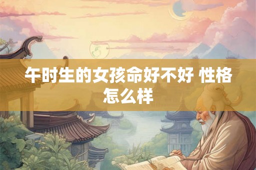 午时生的女孩命好不好 性格怎么样