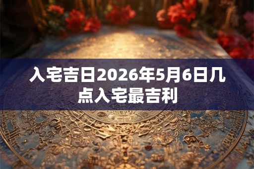 入宅吉日2026年5月6日几点入宅最吉利