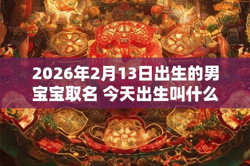 2026年2月13日出生的男宝宝取名 今天出生叫什么名字好
