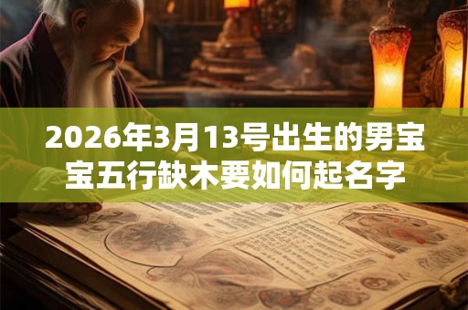 2026年3月13号出生的男宝宝五行缺木要如何起名字 2026年3月13号出生的男宝宝五行缺木要如何起名字