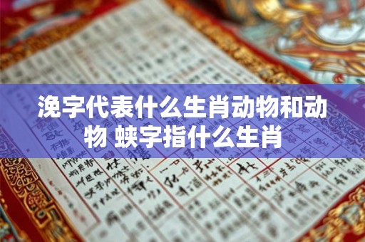浼字代表什么生肖动物和动物 蛱字指什么生肖