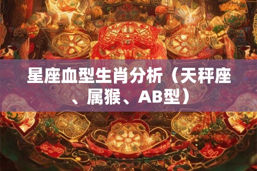 星座血型生肖分析（天秤座、属猴、AB型）
