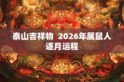 泰山吉祥物  2026年属鼠人逐月运程