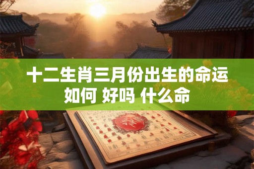 十二生肖三月份出生的命运如何 好吗 什么命