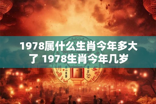 1978属什么生肖今年多大了 1978生肖今年几岁