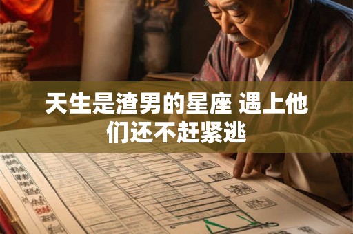 天生是渣男的星座 遇上他们还不赶紧逃