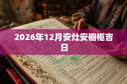 2026年12月安灶安橱柜吉日