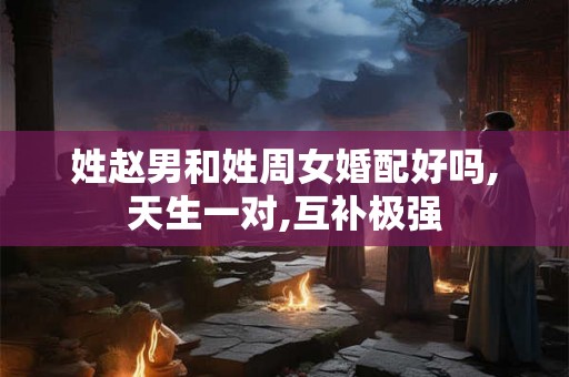 姓赵男和姓周女婚配好吗,天生一对,互补极强