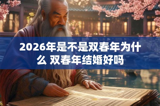 2026年是不是双春年为什么 双春年结婚好吗