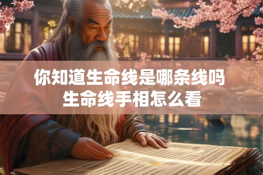 你知道生命线是哪条线吗 生命线手相怎么看