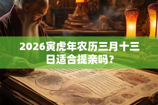 2026寅虎年农历三月十三日适合提亲吗？