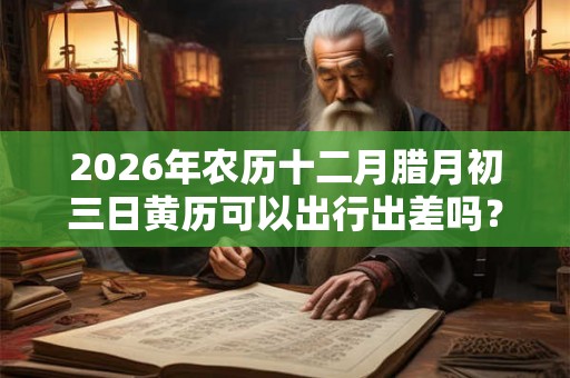 2026年农历十二月腊月初三日黄历可以出行出差吗？