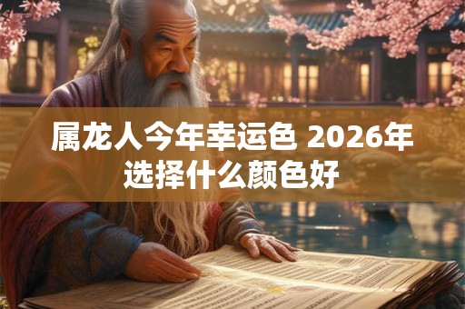 属龙人今年幸运色 2026年选择什么颜色好