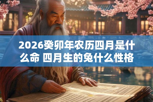 2026癸卯年农历四月是什么命 四月生的兔什么性格