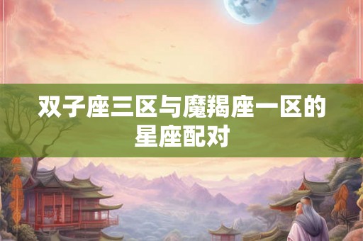 双子座三区与魔羯座一区的星座配对