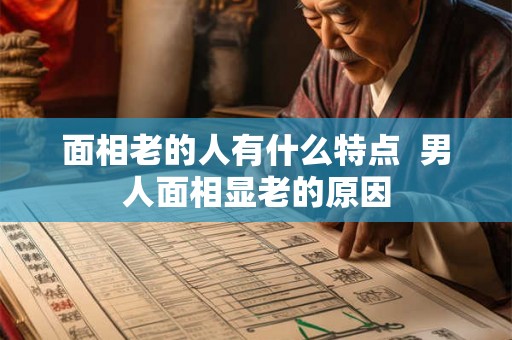面相老的人有什么特点  男人面相显老的原因