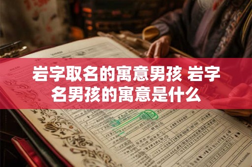 岩字取名的寓意男孩 岩字名男孩的寓意是什么