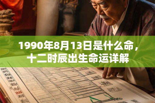 1990年8月13日是什么命，十二时辰出生命运详解