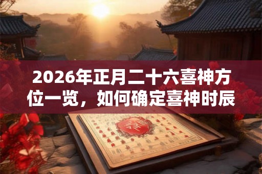 2026年正月二十六喜神方位一览，如何确定喜神时辰