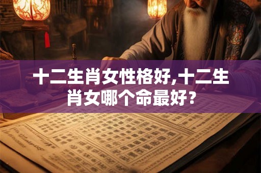 十二生肖女性格好,十二生肖女哪个命最好？