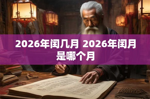 2026年闰几月 2026年闰月是哪个月