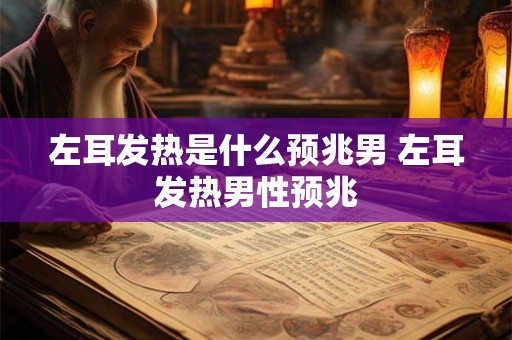 左耳发热是什么预兆男 左耳发热男性预兆