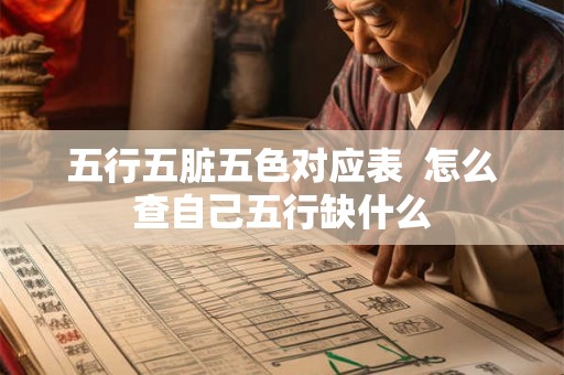 五行五脏五色对应表  怎么查自己五行缺什么
