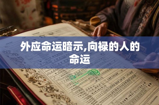 外应命运暗示,向禄的人的命运