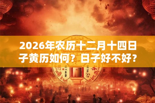 2026年农历十二月十四日子黄历如何？日子好不好？