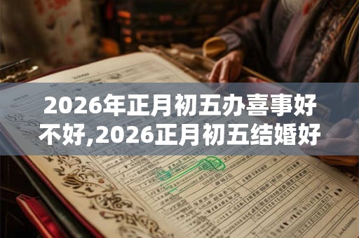 2026年正月初五办喜事好不好,2026正月初五结婚好吗