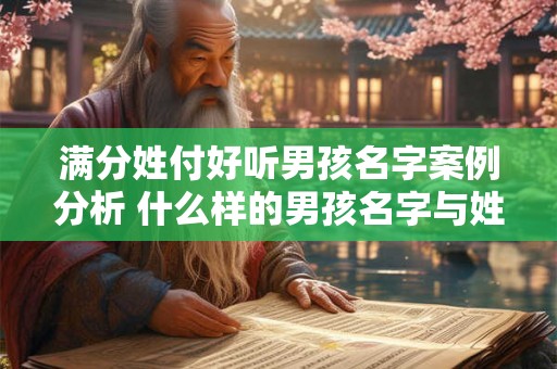 满分姓付好听男孩名字案例分析 什么样的男孩名字与姓付好听能获得满分